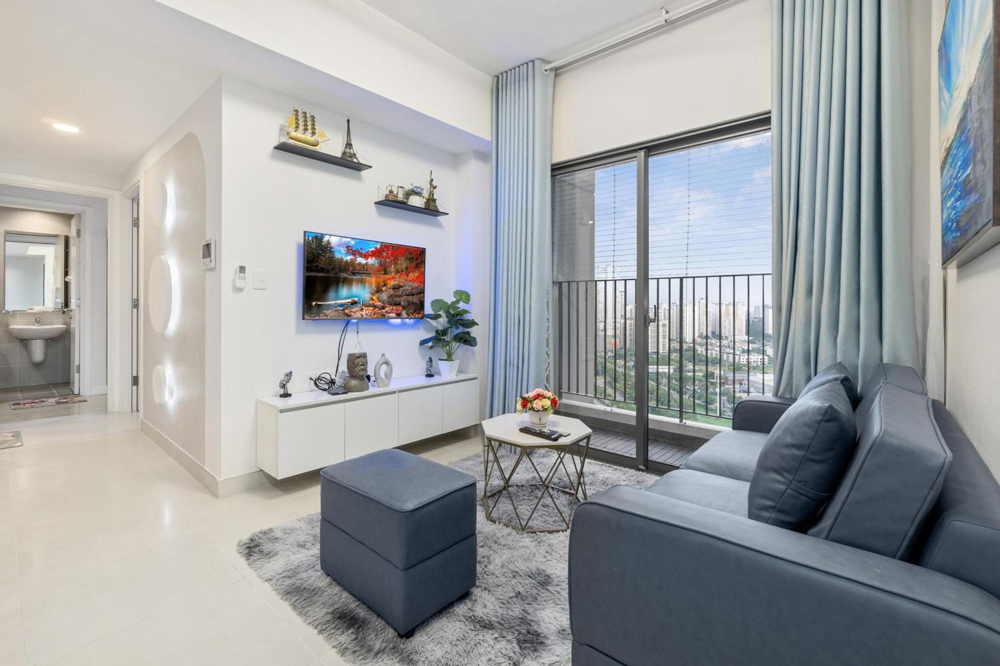 Cozy 2 Bedrooms Condo In T1 Masteri Thao Dien, Fully Furnished With Full Amenities โฮจิมินห์ซิตี้ ภายนอก รูปภาพ
